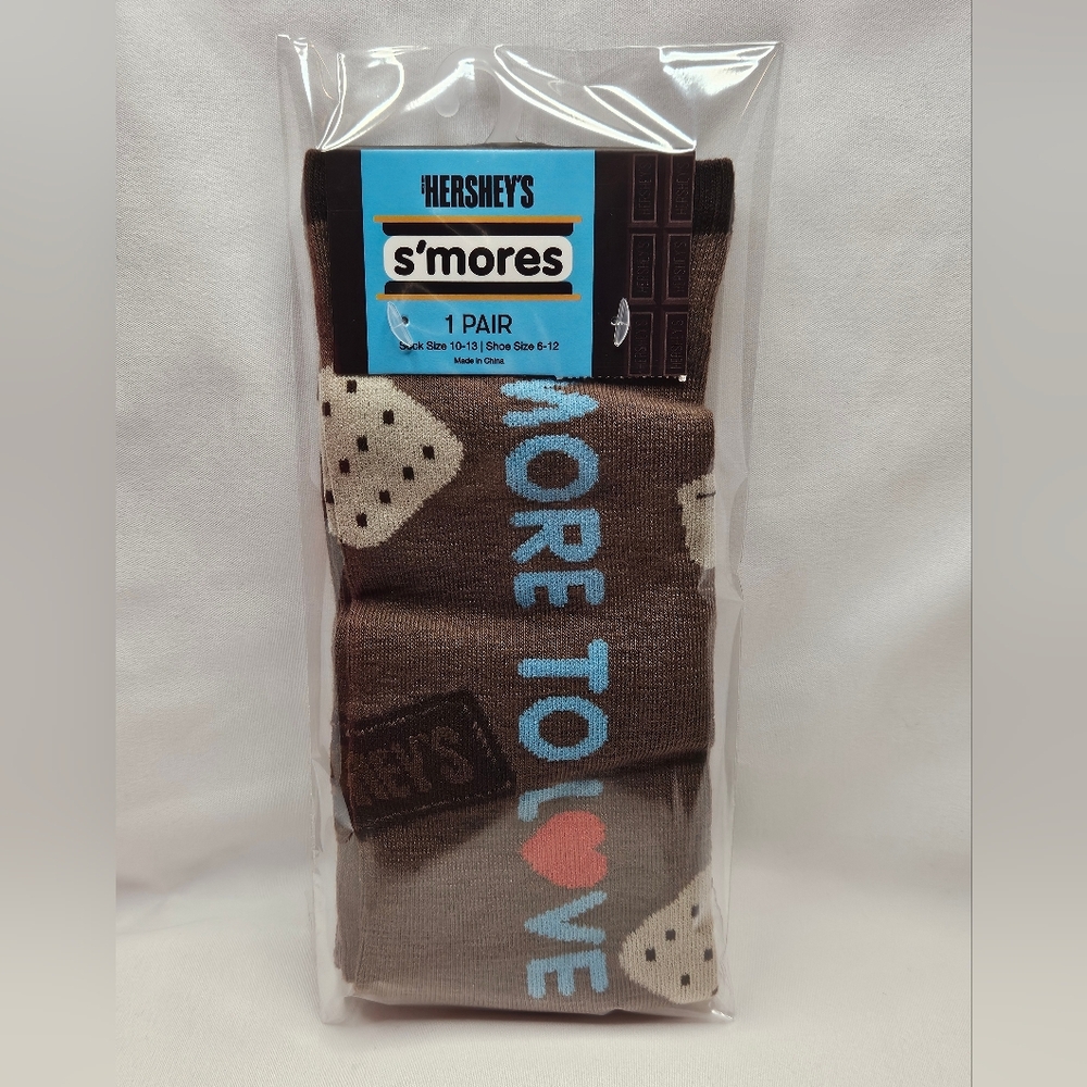 5/$20 Hershey's "S'more To Love" Crew Socks NWT